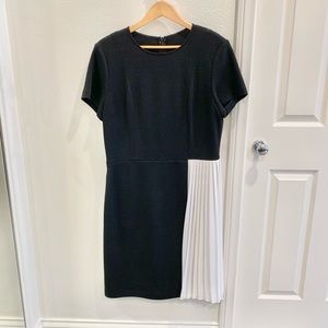 St. John Knits short sleeve black ponte knit dress